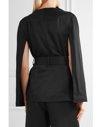 Черное пальто-накидка от Chalayan