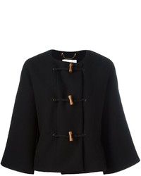 Черное пальто-накидка от Chloé