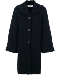 Черное пальто-накидка от D-Exterior
