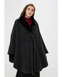 Черное пальто-накидка от Electrastyle