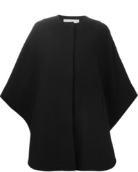 Черное пальто-накидка от Emilio Pucci