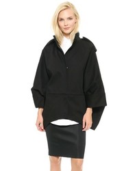 Черное пальто-накидка от Acne Studios