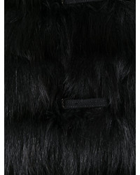 Черное пальто-накидка от Ermanno Scervino