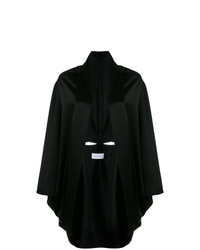 Черное пальто-накидка от Gianluca Capannolo