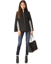 Черное пальто-накидка от BB Dakota