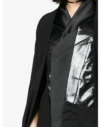 Черное пальто-накидка от Rick Owens