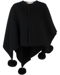 Черное пальто-накидка от Marni