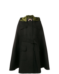 Черное пальто-накидка от N°21