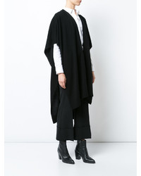 Черное пальто-накидка от Palmer Harding