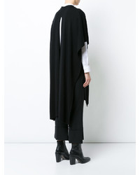 Черное пальто-накидка от Palmer Harding