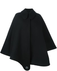 Черное пальто-накидка от Simone Rocha