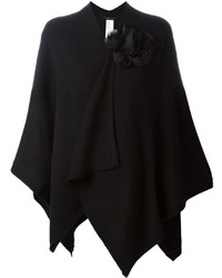 Черное пальто-накидка от Twin-Set