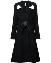 Женское черное пальто с вырезом от Tome
