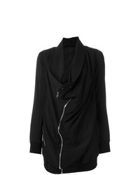 Женское черное пальто с вышивкой от Rick Owens