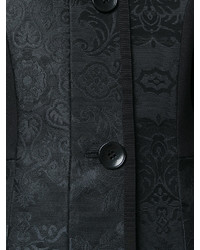 Женское черное пальто с "огурцами" от Etro
