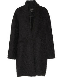 Женское черное пальто с рельефным рисунком от Isabel Marant