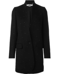 Женское черное пальто с украшением от Stella McCartney