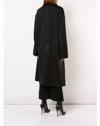 Женское черное пальто с цветочным принтом от Haider Ackermann