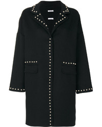 Женское черное пальто с шипами от P.A.R.O.S.H.