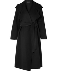 Женское черное пальто от Akris