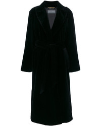 Женское черное пальто от Alberta Ferretti