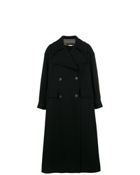 Женское черное пальто от Alberta Ferretti