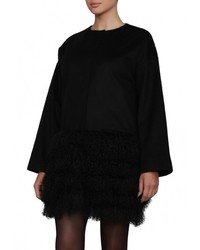 Женское черное пальто от Anastasya Barsukova