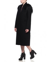 Женское черное пальто от Anastasya Barsukova