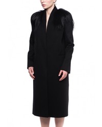 Женское черное пальто от Anastasya Barsukova