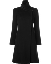 Женское черное пальто от Armani Collezioni