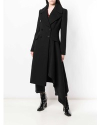 Женское черное пальто от Alexander McQueen