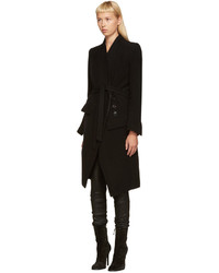 Женское черное пальто от Ann Demeulemeester