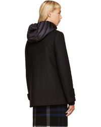 Женское черное пальто от Moncler