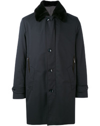 Мужское черное пальто от Brioni