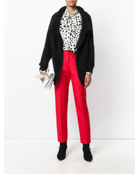 Женское черное пальто от Alberta Ferretti