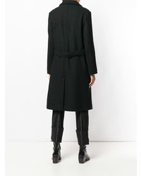 Женское черное пальто от Emporio Armani