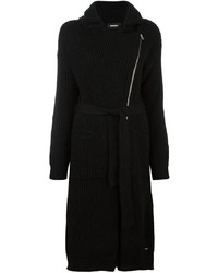 Женское черное пальто от Diesel