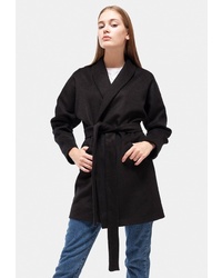 Женское черное пальто от Dorogobogato