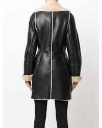 Женское черное пальто от Kenzo