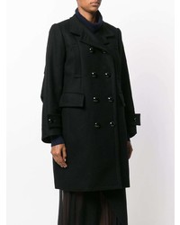 Женское черное пальто от Sacai