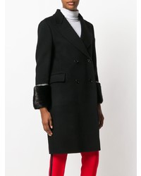 Женское черное пальто от Ermanno Scervino