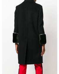 Женское черное пальто от Ermanno Scervino