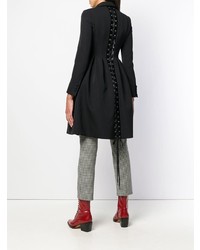 Женское черное пальто от Moschino
