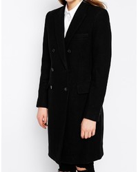 Женское черное пальто от Selected