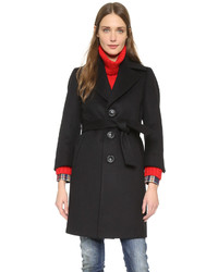 Женское черное пальто от Dsquared2