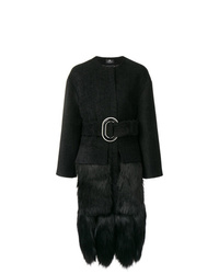 Женское черное пальто от Elisabetta Franchi