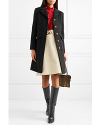 Женское черное пальто от Gucci