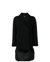 Женское черное пальто от Emporio Armani