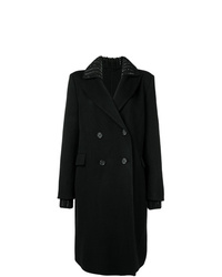 Женское черное пальто от Ermanno Scervino