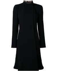 Женское черное пальто от Etro